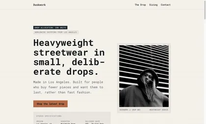 Duskwork, a clothing label