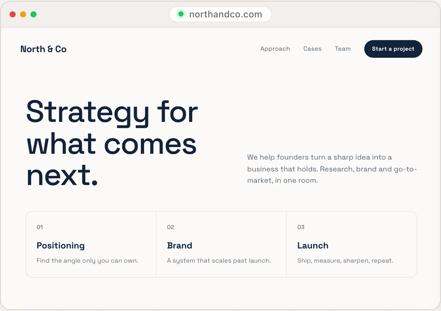 North & Co, a consultancy site